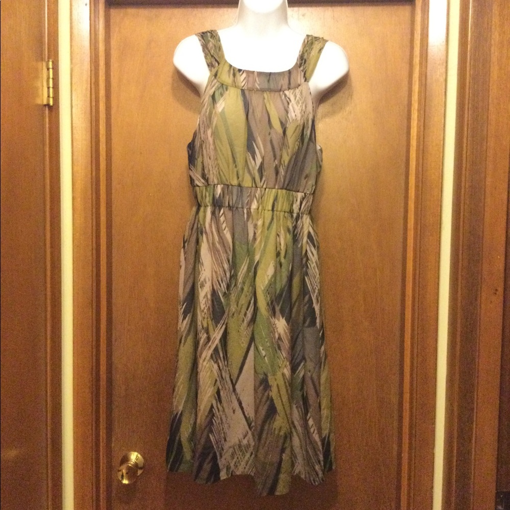 Anthropologie Fei Print Silk Dress sz 8